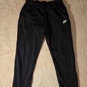 Nike Sportswear Club Knit Open-Hem Men's Size Large Black Sweatpants 100% Cotton